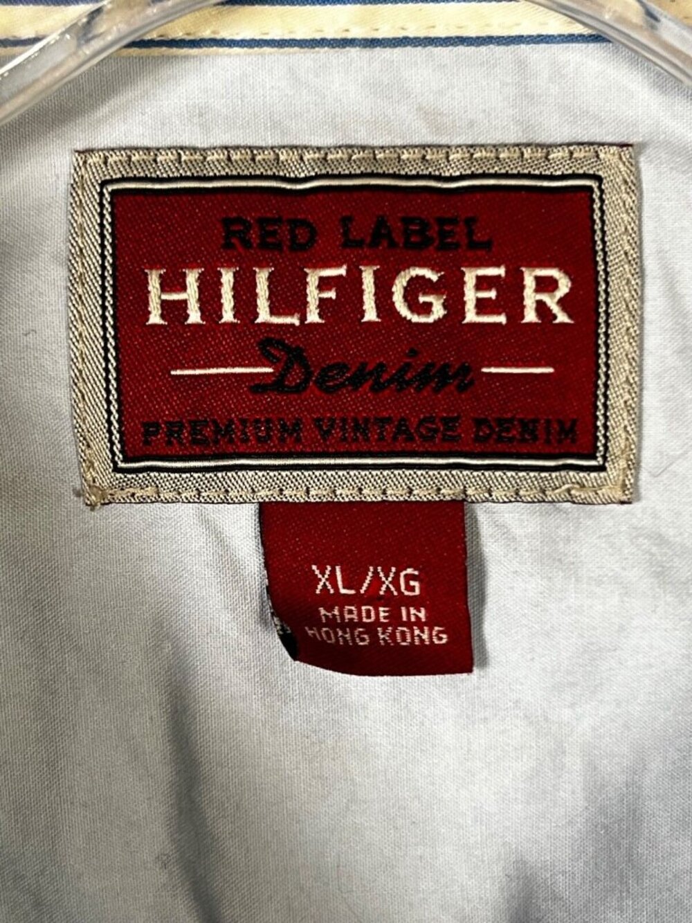 Tommy Hilfiger Hawaiian Mens Shirt XL Blue Short Sleeve Button Red Label Spread - Picture 6 of 8